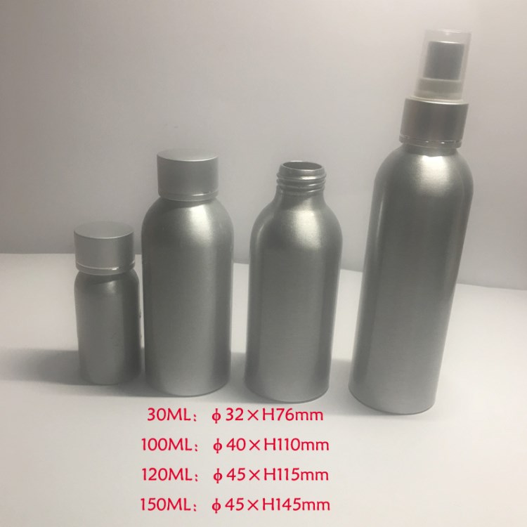 圓形本色鋁罐 化妝品保濕噴霧瓶 螺口鋁瓶 100ml 150ml金屬鋁罐