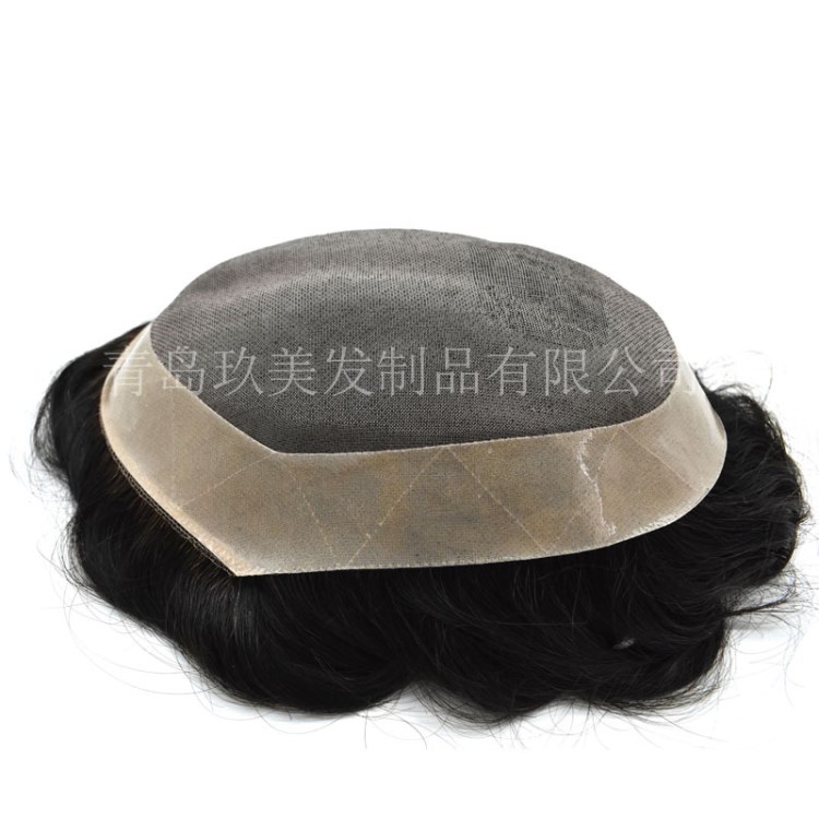 一件代發(fā) ebay 青島工廠男發(fā)塊 AMAZON 外貿選品 TOUPEE mono