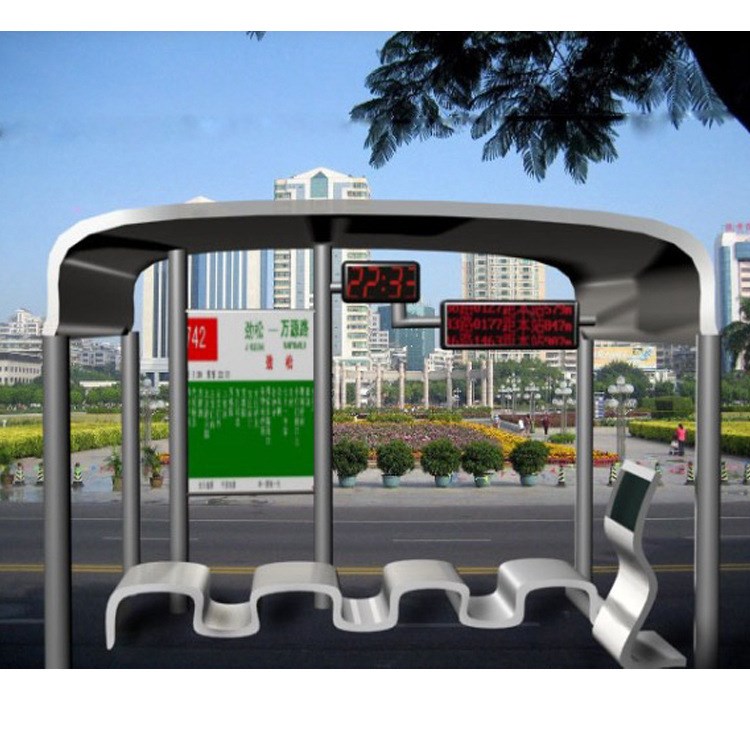 宿遷公交候車亭制作廠家 公交站臺定制 候車亭城市候車廳定制