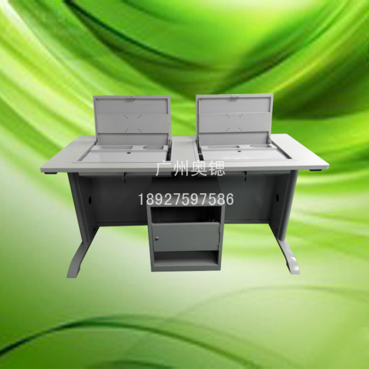 安徽雙人液晶屏翻轉(zhuǎn)電腦桌 電教室學(xué)生翻轉(zhuǎn)桌 培訓(xùn)中心翻轉(zhuǎn)桌