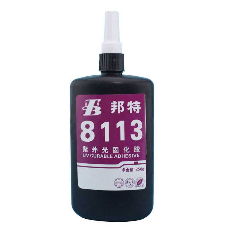 邦特8113紫外光固化胶 高强度玻璃茶几粘接UV胶 玻璃粘金属250ml