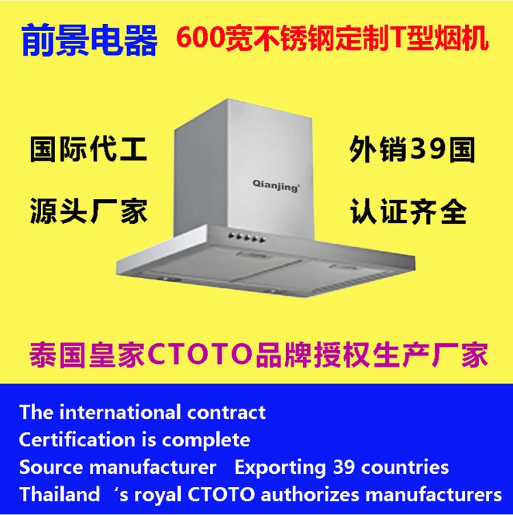 600MM不銹鋼T型小型迷你出直銷銷訂制小尺寸抽吸排油煙機廠家.