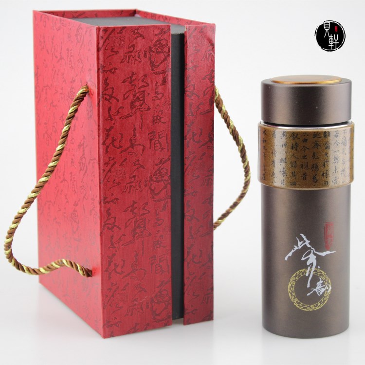 不銹鋼紫砂杯創(chuàng)意雙層隔熱茶杯子送禮商務(wù)會(huì)議禮品水杯定制印廣告
