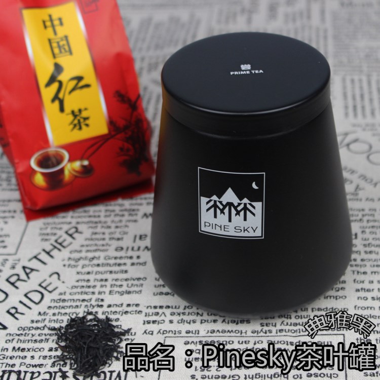 鋁制茶葉罐表面氧化工藝一體拉伸成型黑色儲物罐少量現(xiàn)貨