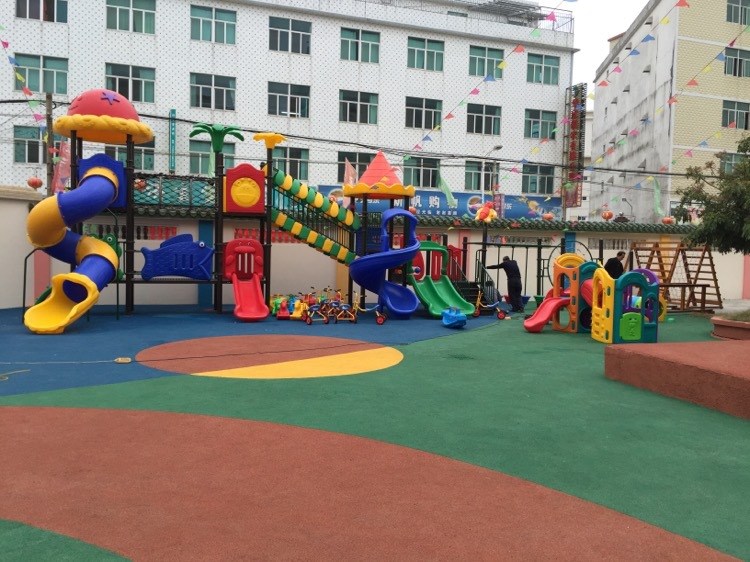 幼兒園戶外玩具 游樂設施玩具 組合滑梯 戶外游樂 塑膠地面