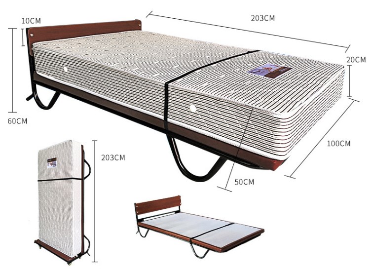 酒店加床直立式床彈簧床1米賓館客房加床舒適單人床臨用床010