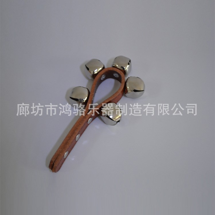 打擊樂器 奧爾夫樂器廠家 兒童樂器 母嬰玩具 5鈴牛皮搖鈴