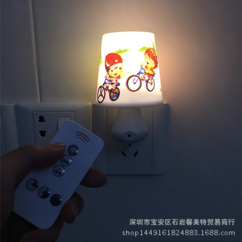 遙控燈小臺燈led插電遙控可調(diào)光臥室床頭插座定時小夜燈節(jié)能嬰兒