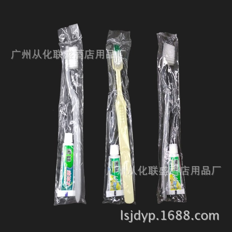 酒店一次性洗漱用品尖毛牙刷配6g牙膏紙盒裝 可定制logo