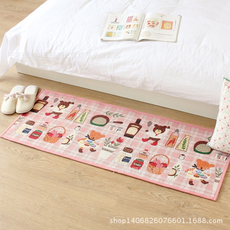 【遇見】外貿廚房墊防滑墊地毯卡通居家毯子 日式韓式 飄窗禮品