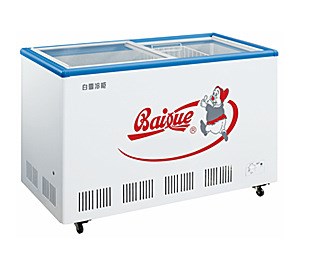 白雪sd/c428fa 转换型冷冻冷藏平面钢化玻璃门展示柜商用家用冷柜