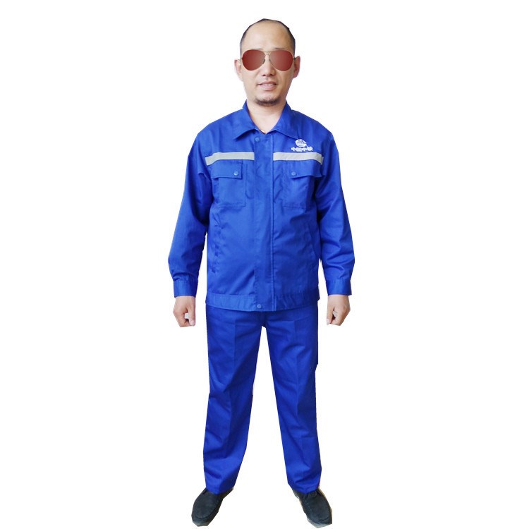 廠家中鐵反光條夏季短袖工作服套裝工程長袖新款工裝服裝定做