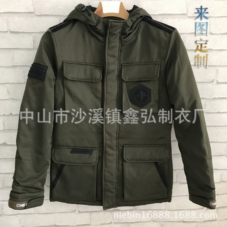 2018廠家生產(chǎn)冬季新款男裝棉服加厚外套 定制休閑男棉衣男連帽