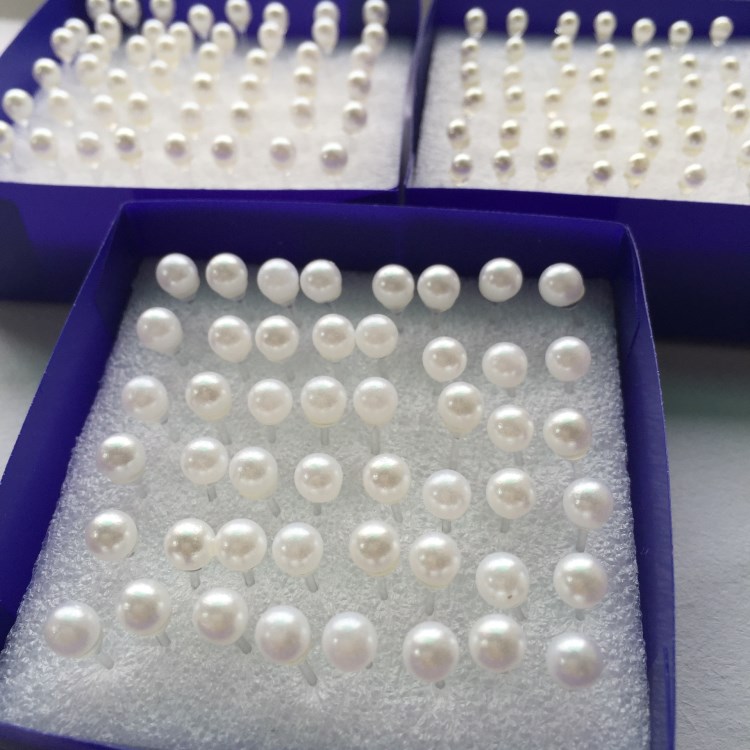 可愛圓形防過敏樹脂塑料針大小珍珠耳釘耳針耳環(huán)耳圈配飾小飾