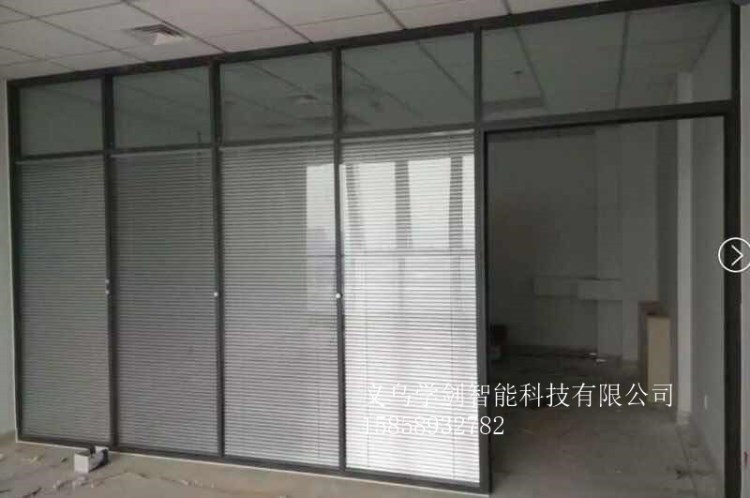 【上門安裝】 電動高端隔斷玻璃  酒店隔斷 中空百葉鋼化玻璃隔斷