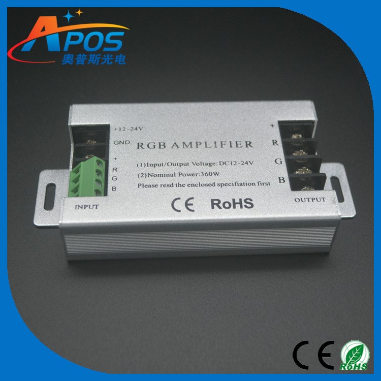 LED Amplifier 360W 大功率12-24v RGB信號(hào)放大器 中繼控制器