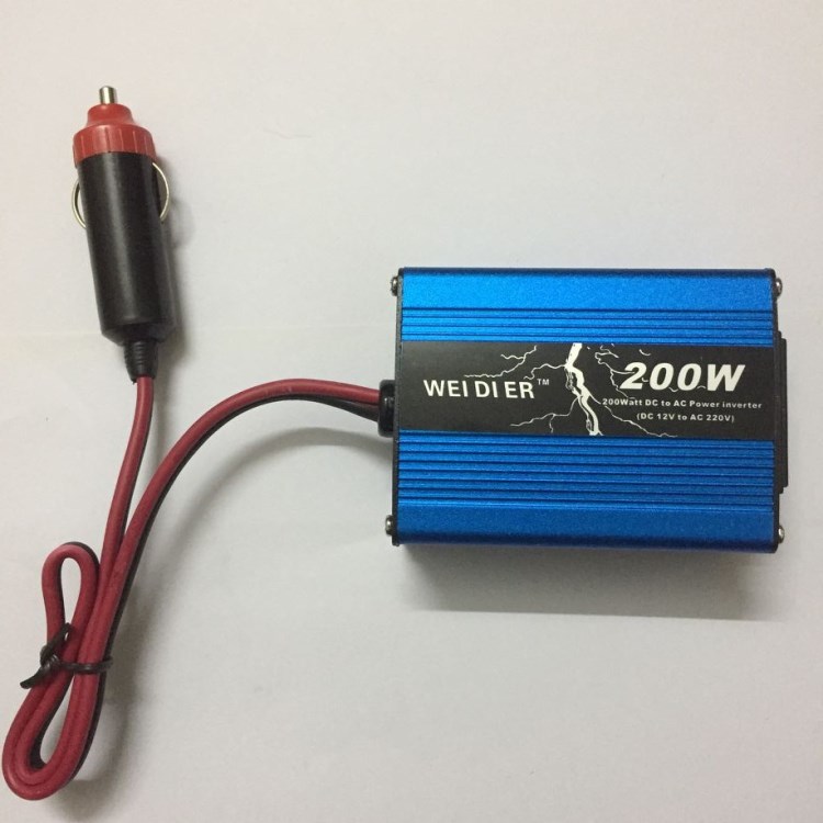 廠家直銷 12/24V 變220v 車載電源轉換器逆變器 點煙器 200W