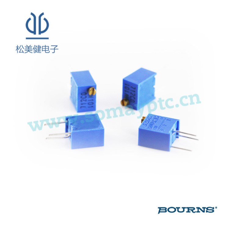 批發(fā)BOURNS(伯恩斯直插密封型原裝)微調(diào)電位器3266W-1-502LF