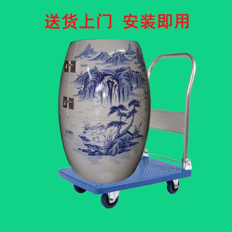 蒸缸家用活瓷能量蒸缸山水畫面陶瓷排毒缸圣菲活瓷能量缸納米