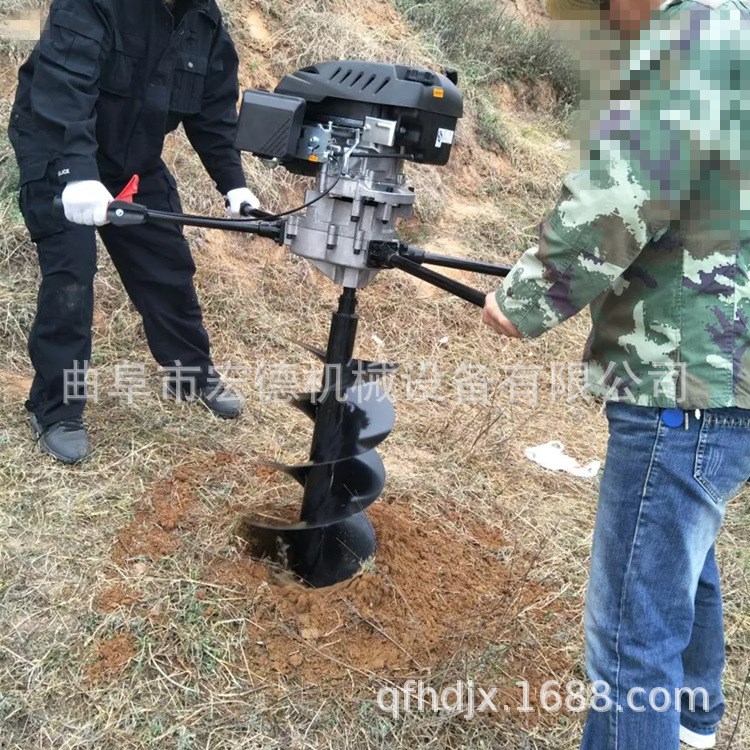 手提式植樹挖坑機 便攜式多用型鉆坑機 汽油打洞機圖片