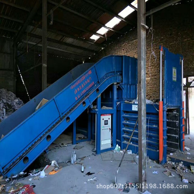 臥式紙箱打包機 廢紙塑料噸包打包機 小型秸稈廢舊衣服打包機