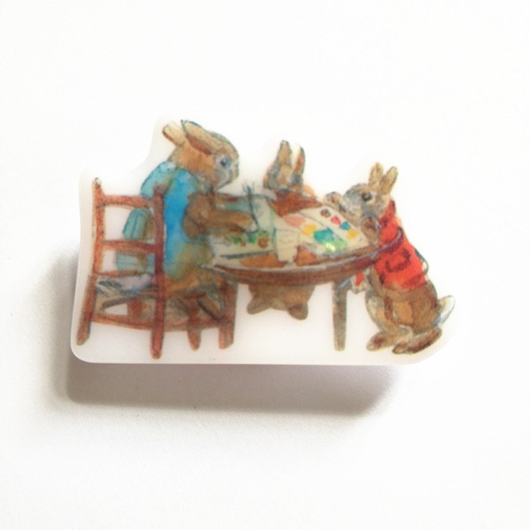 亞克力微章 可愛兔子胸章 日韓爆款原宿胸針 亞克力胸牌定制