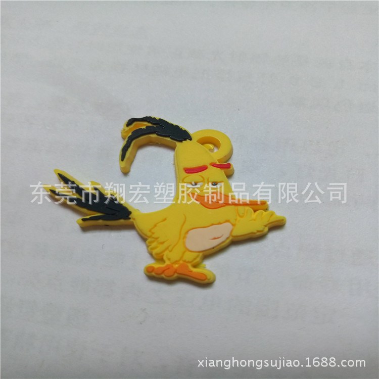 出口定制1元以下贈送 時尚小禮品 PVC軟膠卡通小鳥鑰匙掛件
