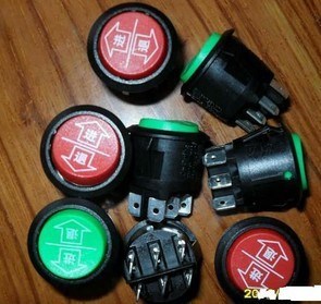 圓形船形開關,方型按鈕開關、按鍵開關,三檔或二檔,帶燈或不帶燈