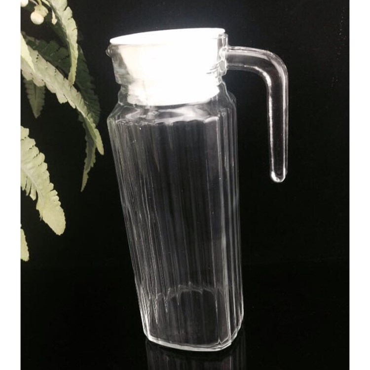 廠家批發(fā) 玻璃水壺  啤酒壺扎壺 豆?jié){牛奶壺 1L直壺