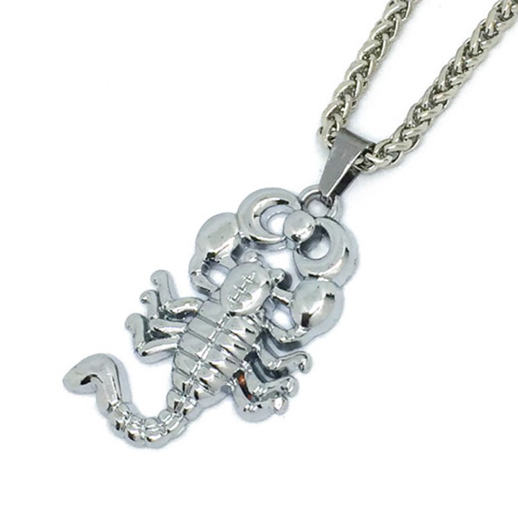 演出 鍍古銀蝎子吊墜項鏈飾品 hiphop silver scorpion necklace