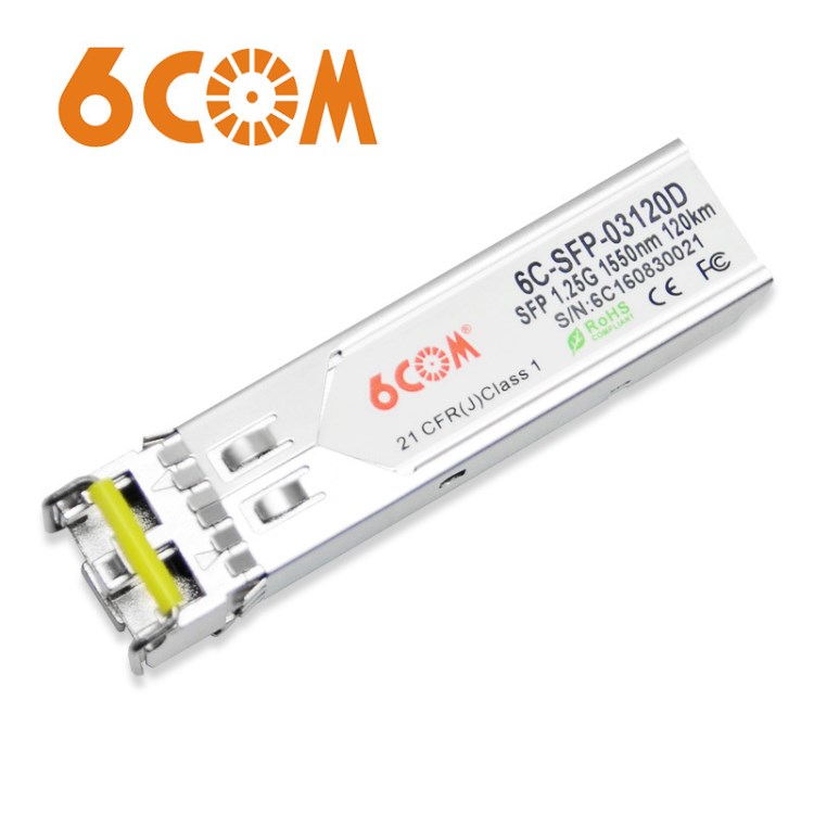 1.25G 單模SFP光模塊 1550nm 120公里6COM 6C-SFP-03120D光纖模塊