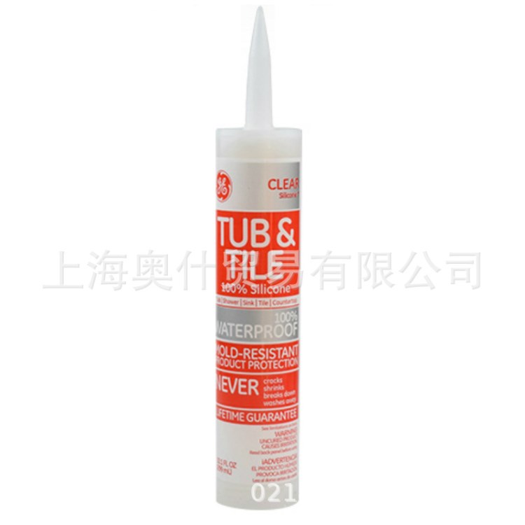 美國GE廚衛玻璃膠 防水 防霉快干型防黑硅膠硅酮密封膠瓷白色透明
