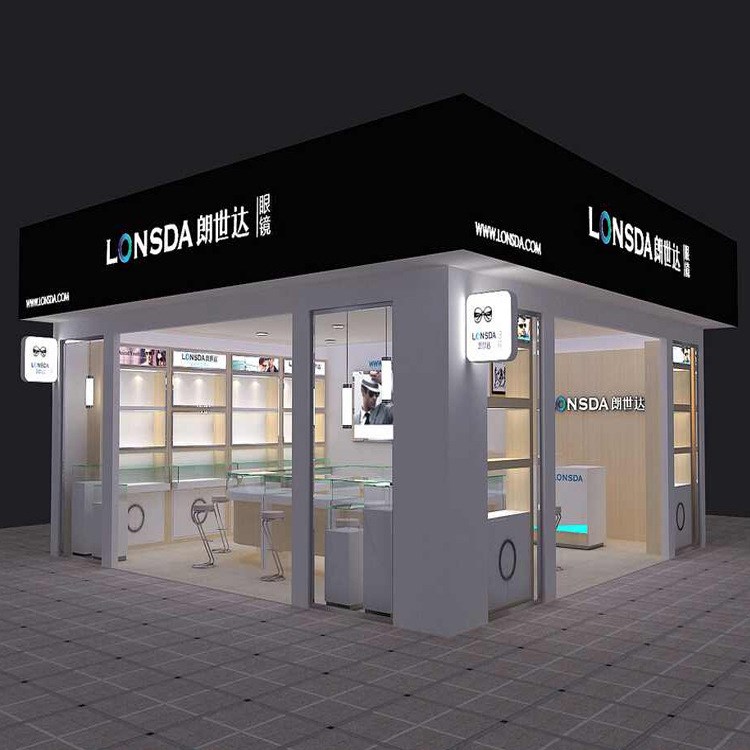 廠家定制眼鏡展架設(shè)計(jì) 眼鏡高柜 木質(zhì)整店裝修