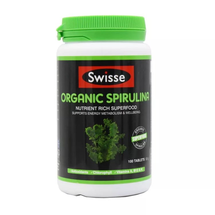 澳洲代購swisse spirulina天然有機(jī)螺旋藻片100粒 可直郵