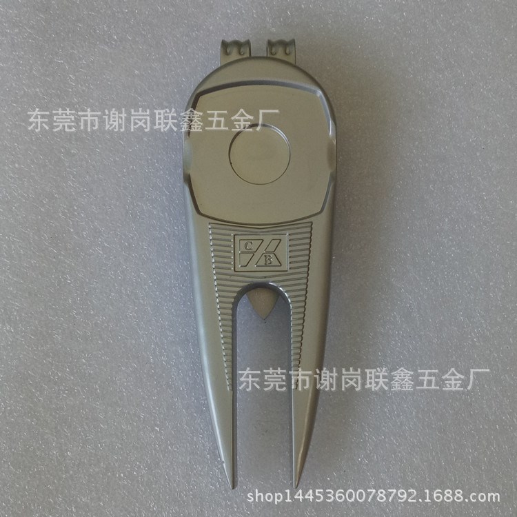 金屬高爾夫球叉 鋅合金果嶺叉 電鍍珍珠鎳高爾夫球叉