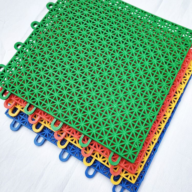 廠家直銷室外籃球場運(yùn)動地板 懸浮式拼裝塑膠籃球場防滑懸浮地板