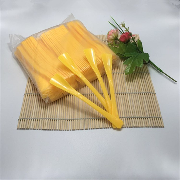 一次性冰激凌鏟子黃色創(chuàng)意勺塑料加厚酸奶刨冰勺3000支