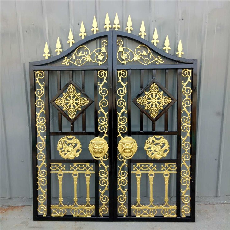 四川内江 铁艺大门别墅庭院门双开门防盗门护栏门花园小区欧式门