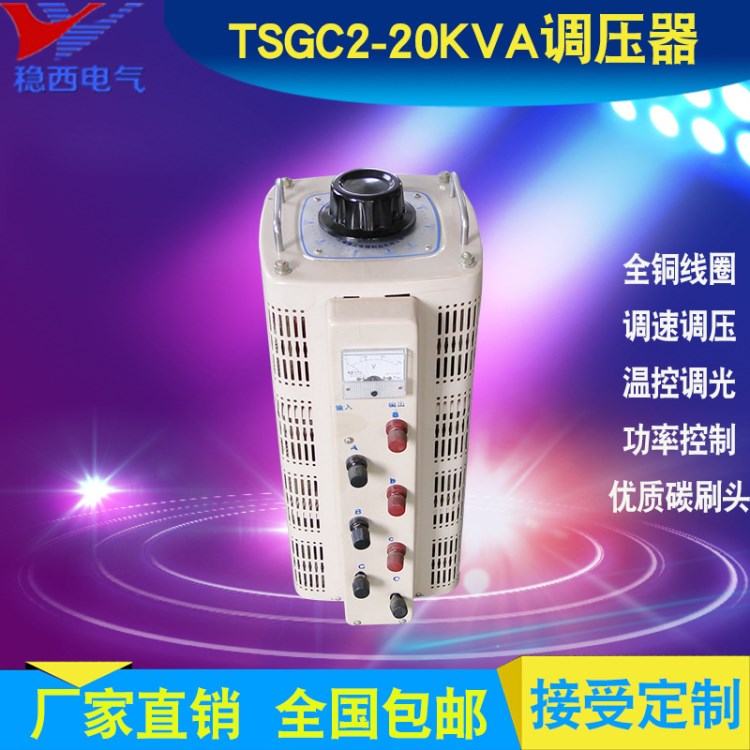 廠家批發(fā)三相接觸式調(diào)壓器TSGC2-20KVA 手動調(diào)壓器 可定制