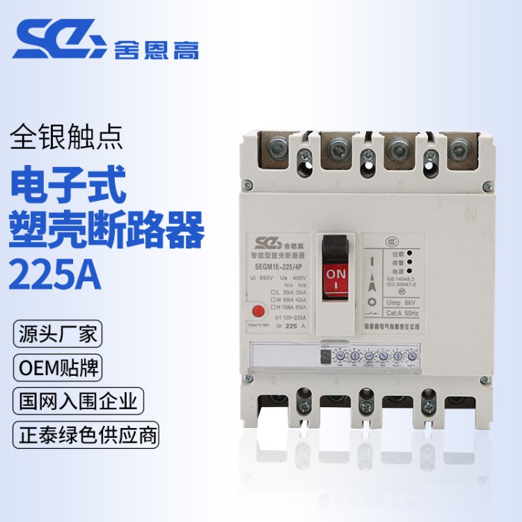 厂家直销成套设备SEGM1E-22 4P漏电保护断路器电子式塑壳断路器