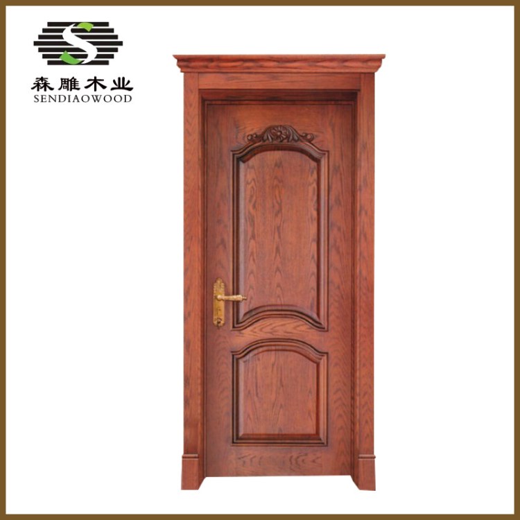 廠家生產(chǎn)供應(yīng)實(shí)木門 整套門  新款紅橡實(shí)木門  森雕室內(nèi)實(shí)木門