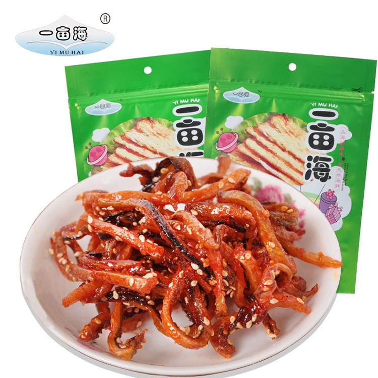 魚肉干香辣蜜汁鰻魚絲125g袋裝即食海產(chǎn)品山東特產(chǎn)海水產(chǎn)零食批發(fā)