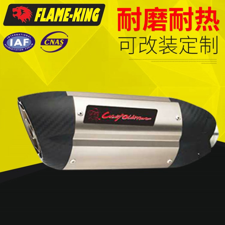 三角水轉(zhuǎn)印雙出口排氣管 通用改裝型汽車排氣管消音器可定制加工