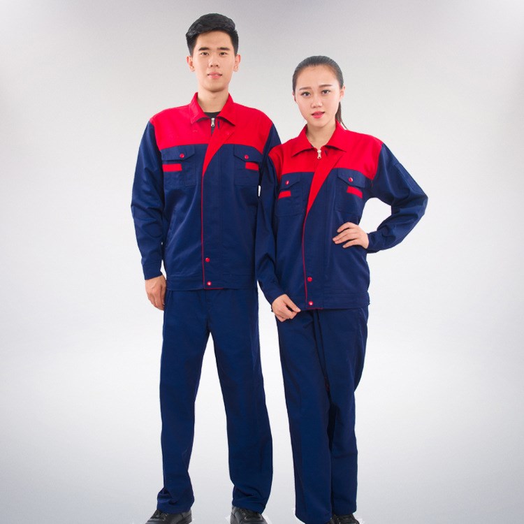 2017新款長袖春秋工作服套裝工裝訂做車間廠服勞保服定做廠家批發(fā)