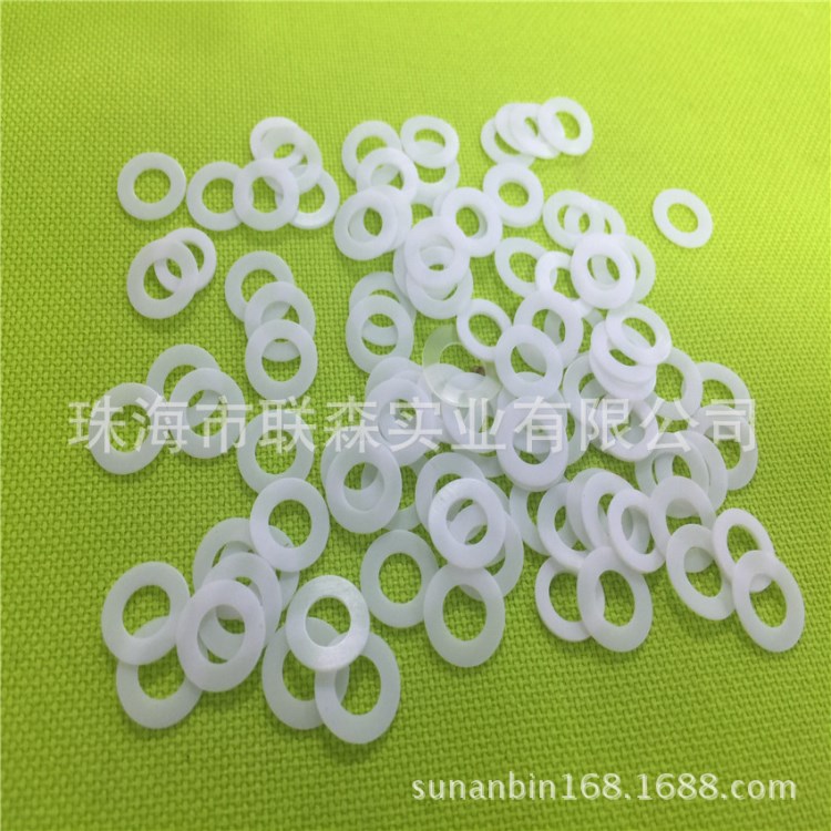 直銷M4尼龍墊片 墊圈 PA6白色尼龍墊片 塑膠墊圈 白色尼龍平墊