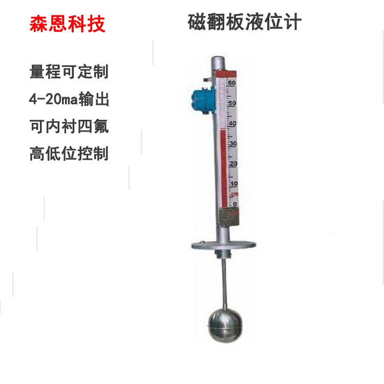 玻璃板液位計(jì) 316L防腐耐酸型浮球浮子液位計(jì) 頂裝式磁翻板液位計(jì)