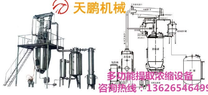 【天鵬】多功能提取濃縮罐、多功小型能熱回流提取濃縮罐