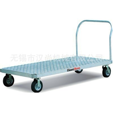 廠家出售 重載型平板工具車 承接加工黑色鏤空帶盤工具車