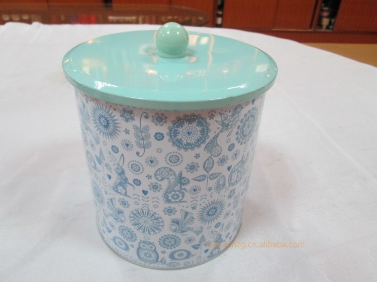 供應(yīng)馬口鐵密封圓罐 收納罐 大圓罐 帶帽蓋子圓罐