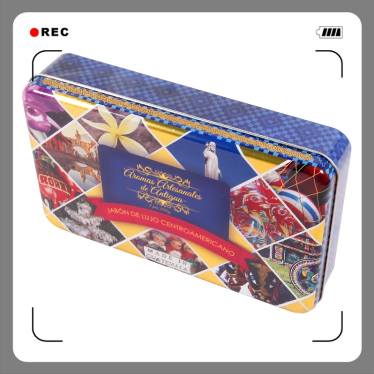 廠家訂制 長方形雪蛤油美容產(chǎn)品鐵盒 化妝品保健品茶葉金屬盒